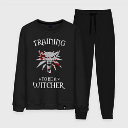 Костюм хлопковый мужской Training to be a Witcher, цвет: черный