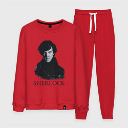 Костюм хлопковый мужской Sherlock Art, цвет: красный