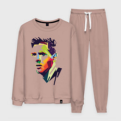 Костюм хлопковый мужской Lionel Messi: fun-art, цвет: пыльно-розовый