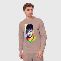 Костюм хлопковый мужской Neymar: fun-art, цвет: пыльно-розовый — фото 2