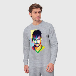 Костюм хлопковый мужской Neymar: fun-art, цвет: меланж — фото 2