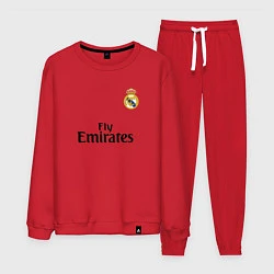 Костюм хлопковый мужской Real Madrid: Fly Emirates, цвет: красный