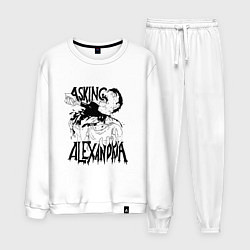 Костюм хлопковый мужской Asking Alexandria Devil, цвет: белый