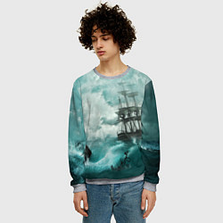 Свитшот мужской Море, цвет: 3D-меланж — фото 2