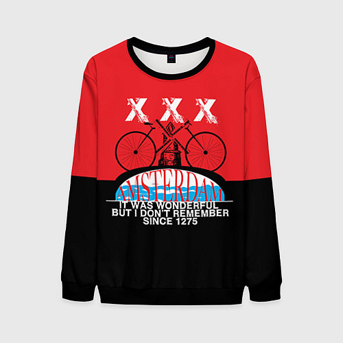 Мужской свитшот Amsterdam t-shirt / 3D-Черный – фото 1