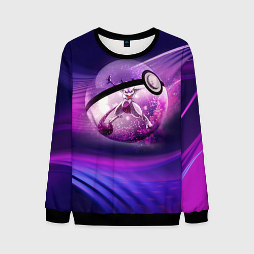 Мужской свитшот Pokeball: Violet / 3D-Черный – фото 1