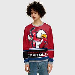 Свитшот мужской Washington Capitals, цвет: 3D-меланж — фото 2