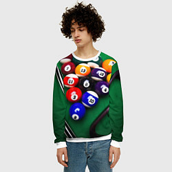 Свитшот мужской Бильярд, цвет: 3D-белый — фото 2