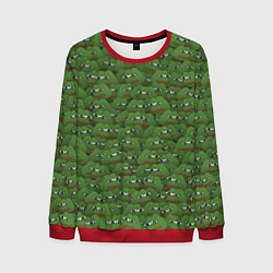 Свитшот мужской Грустные лягушки, цвет: 3D-красный
