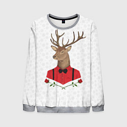 Свитшот мужской Christmas Deer, цвет: 3D-меланж