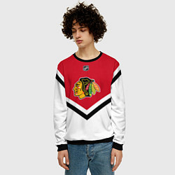 Свитшот мужской NHL: Chicago Blackhawks, цвет: 3D-черный — фото 2