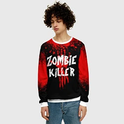 Свитшот мужской Zombie Killer, цвет: 3D-белый — фото 2