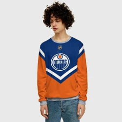 Свитшот мужской NHL: Edmonton Oilers, цвет: 3D-меланж — фото 2