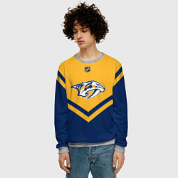 Свитшот мужской NHL: Nashville Predators, цвет: 3D-меланж — фото 2