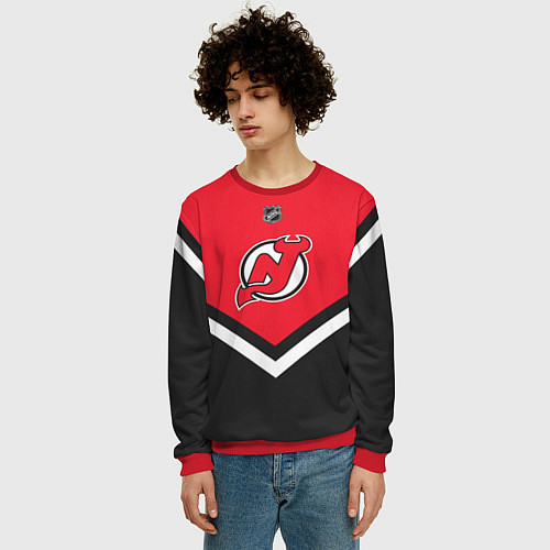 Мужской свитшот NHL: New Jersey Devils / 3D-Красный – фото 3