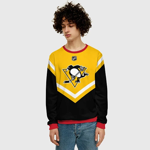 Мужской свитшот NHL: Pittsburgh Penguins / 3D-Красный – фото 3