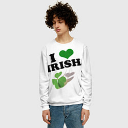 Свитшот мужской Ireland, I love Irish, цвет: 3D-белый — фото 2