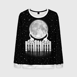 Свитшот мужской Лунная мелодия, цвет: 3D-белый