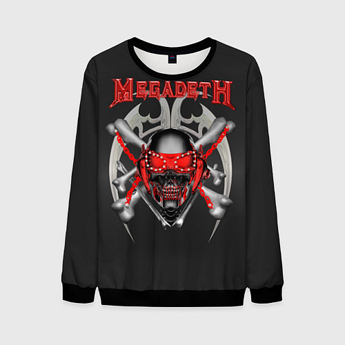 Мужской свитшот Megadeth: Blooded Skull / 3D-Черный – фото 1