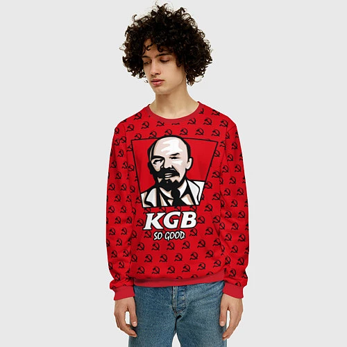 Мужской свитшот KGB: So Good / 3D-Красный – фото 3