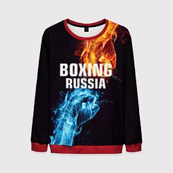 Свитшот мужской Boxing Russia, цвет: 3D-красный