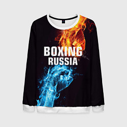 Свитшот мужской Boxing Russia, цвет: 3D-белый