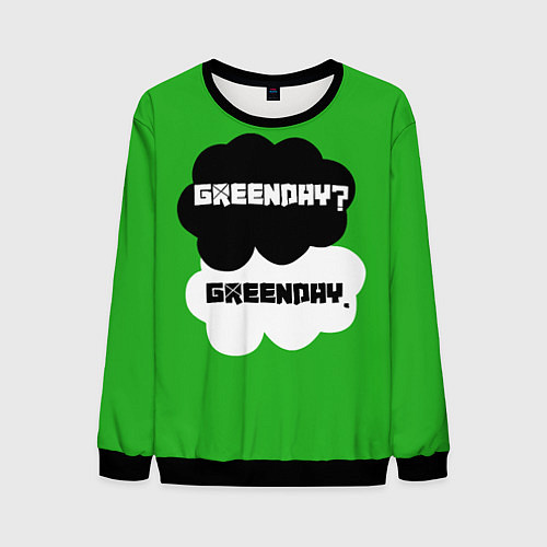 Мужской свитшот Green Day Clouds / 3D-Черный – фото 1