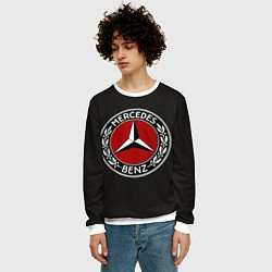 Свитшот мужской Mercedes-Benz, цвет: 3D-белый — фото 2