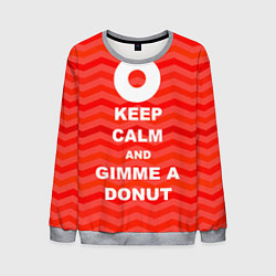 Мужской свитшот Keep Calm & Gimme a donut