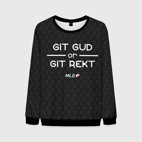 Мужской свитшот MLG Git Gud or Git Rekt / 3D-Черный – фото 1