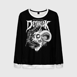 Свитшот мужской Dethklok: Goat Skull, цвет: 3D-белый