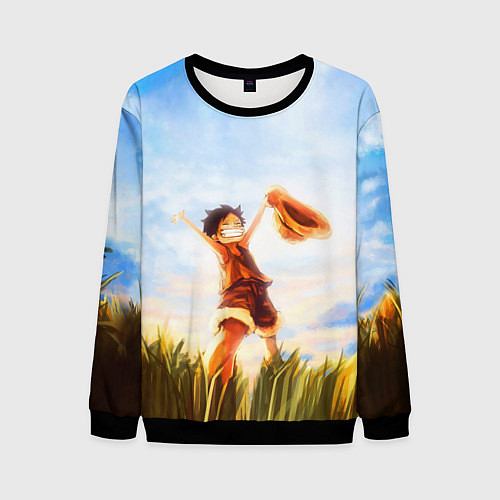 Мужской свитшот Ван-Пис / 3D-Черный – фото 1