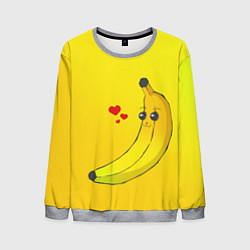 Свитшот мужской Just Banana (Yellow), цвет: 3D-меланж