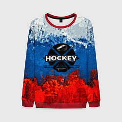 Свитшот мужской Хоккей триколор, цвет: 3D-красный