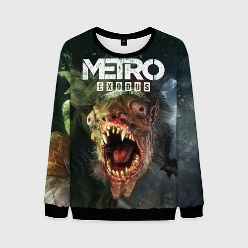 Мужской свитшот Metro Exodus / 3D-Черный – фото 1