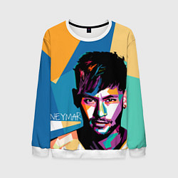 Свитшот мужской Neymar Polygons, цвет: 3D-белый