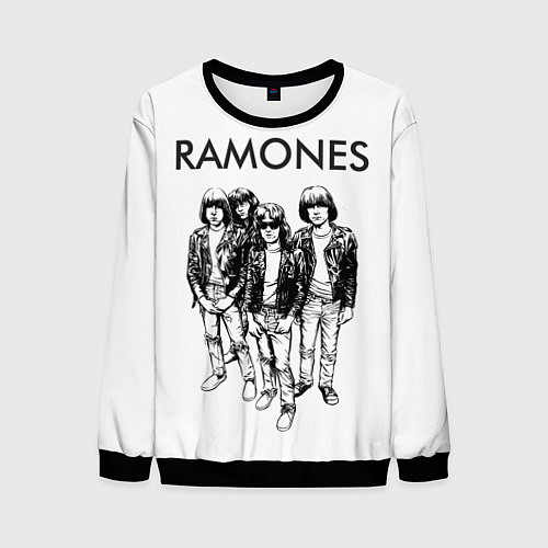 Мужской свитшот Ramones Party / 3D-Черный – фото 1