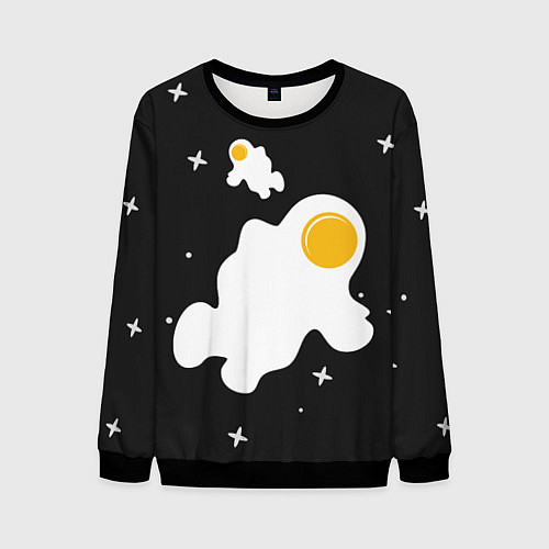 Мужской свитшот Космические яйца / 3D-Черный – фото 1