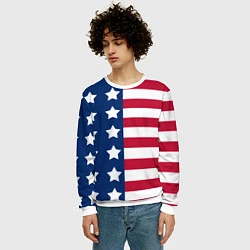 Свитшот мужской USA Flag, цвет: 3D-белый — фото 2