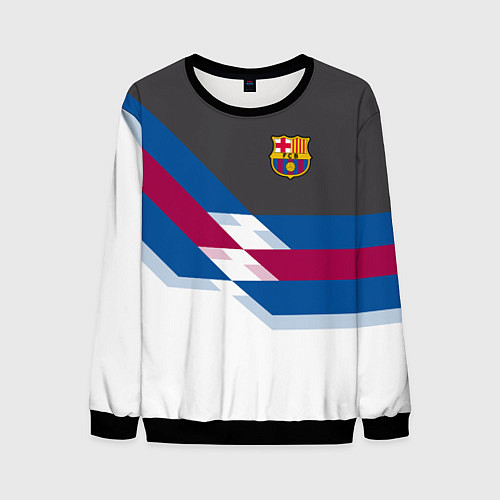 Мужской свитшот Barcelona FC: White style / 3D-Черный – фото 1