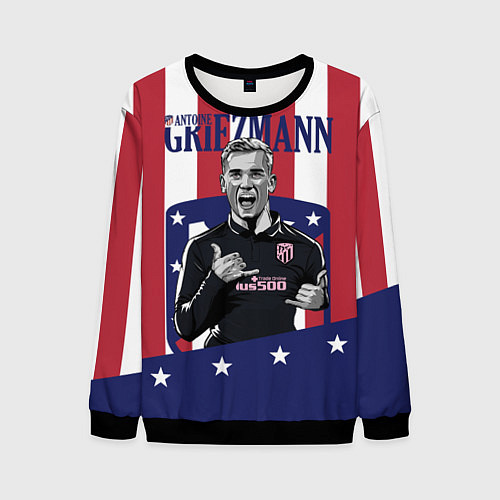 Мужской свитшот Griezmann: Atletico Star / 3D-Черный – фото 1