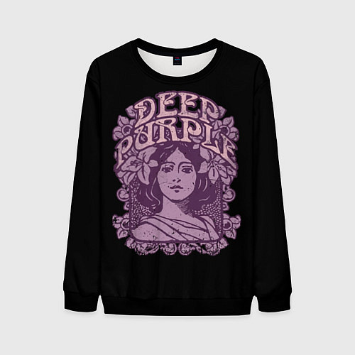 Мужской свитшот Deep Purple / 3D-Черный – фото 1