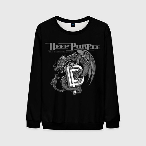 Мужской свитшот Deep Purple: Dark Dragon / 3D-Черный – фото 1