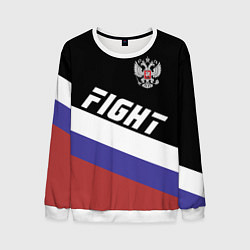 Свитшот мужской Fight Russia, цвет: 3D-белый