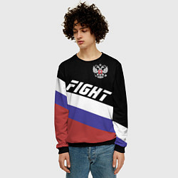 Свитшот мужской Fight Russia, цвет: 3D-черный — фото 2
