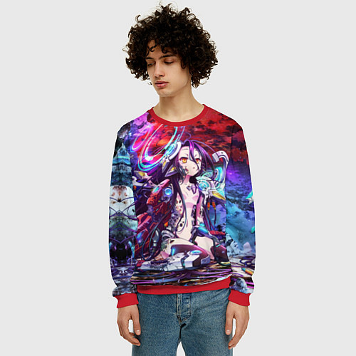 Мужской свитшот No Game No Life Zero / 3D-Красный – фото 3