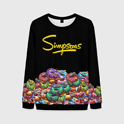 Свитшот мужской Simpsons Donuts, цвет: 3D-черный