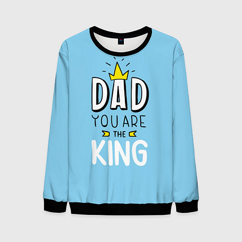 Мужской свитшот Dad you are the King / 3D-Черный – фото 1
