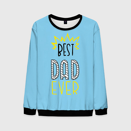 Мужской свитшот Best Dad Ever / 3D-Черный – фото 1