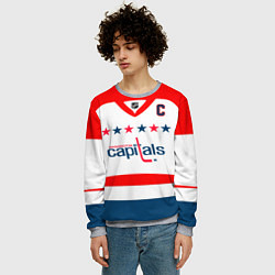 Свитшот мужской Washington Capitals: Ovechkin White, цвет: 3D-меланж — фото 2